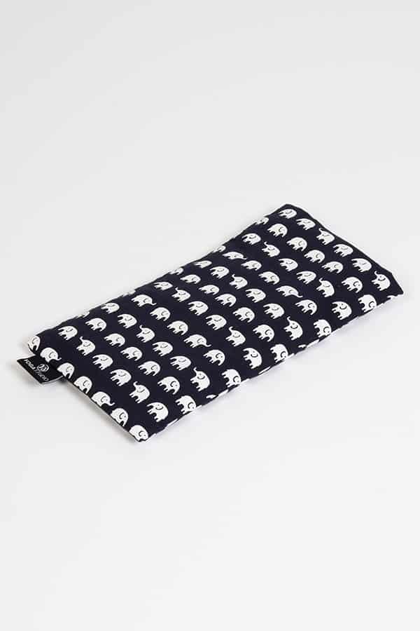 yoga studio linseed and lavender eye pillow dark blue with elephants 1 1